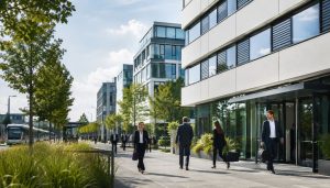 Rues modernes et vie d'affaires
